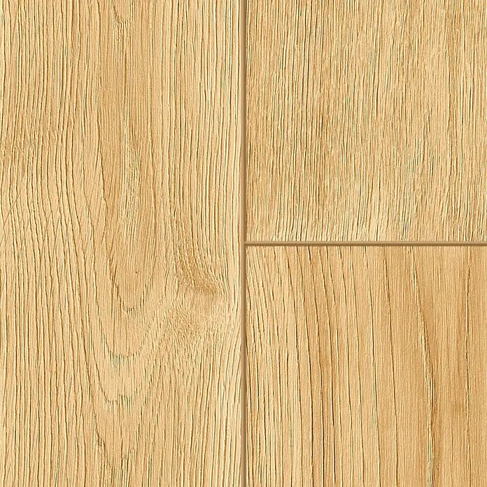 Classen Designboden Pro Nature - Dennett, Landhausdiele, 1.290 x 203 x 4 mm - Nahaufnahme von hellbraunem Laminatboden, der eine natürliche Holzoptik mit feiner Maserung aufweist.