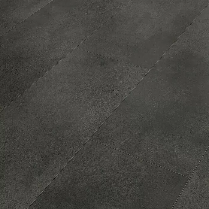 Classen Designboden Pro Nature - Freemount, Fliese, 638 x 310 x 4 mm - Dunkelgraue, texturierte Bodenfliesen mit sichtbaren Fugen.