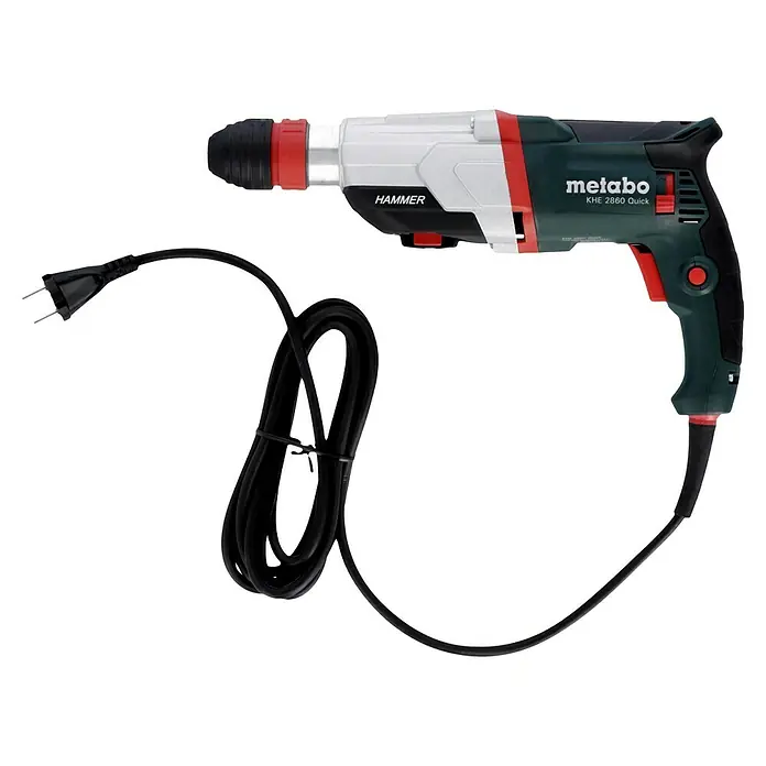 Metabo Kombihammer KHE 2860 Quick Set - 880 W, 3,2 J, SDS-Plus-Aufnahme - Metabo KHE 2860 Quick Hammerbohrmaschine mit robustem Design, ideal für anspruchsvolle Bohr- und Abbrucharbeiten.
