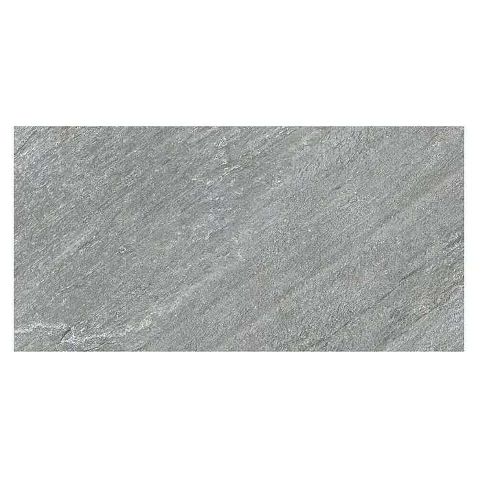 Terrassenfliese Piazza 2.0 - 59,7 x 119,7 x 2 cm, Grau, Matt - Nahaufnahme einer grauen Steinfliese mit matter Oberfläche und subtilen Maserungen, ideal für moderne Innenräume.