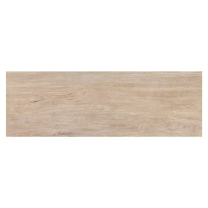 Terrassenfliese Garden Coldbrown 2.0 - 39,7 x 119,7 x 2 cm, Grau/Braun, Matt - Nahaufnahme eines Laminatbodens mit einer hellen Holzmaserung, ideal für moderne Innenräume und renovierte Projekte.