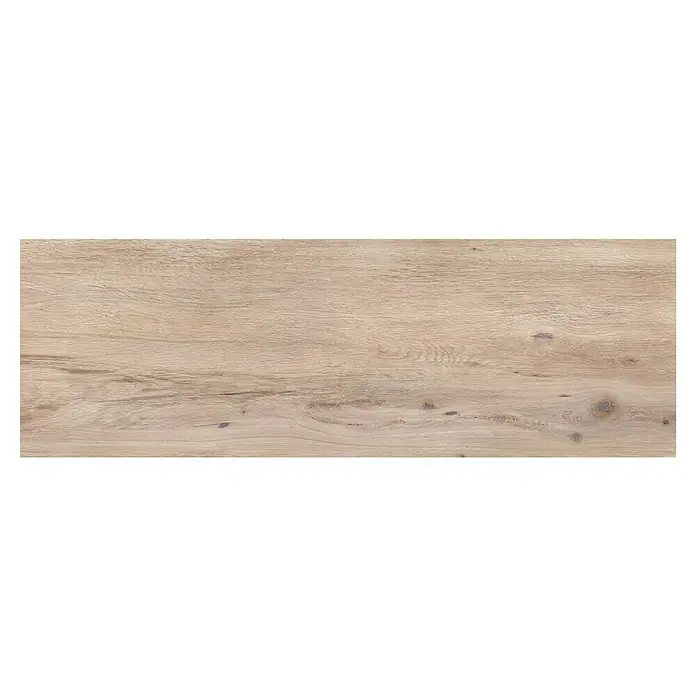 Terrassenfliese Garden Coldbrown 2.0 - 39,7 x 119,7 x 2 cm, Grau/Braun, Matt - Nahaufnahme einer hellen Holzstruktur mit feiner Maserung und natürlichen Astlöchern, ideal als Hintergrund oder für Designprojekte.