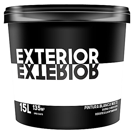 Pintura de dispersión para fachadas PP (Blanco, 15 l)