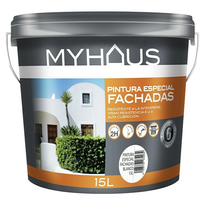 Pintura para exterior Myhaus (Blanco, 15 l, Mate)