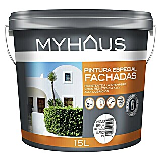 Pintura para fachadas Myhaus 6 años (Blanco, 15 l, Mate)