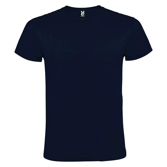 Camiseta Atomic - 4 XL, Azul, 85% algodón / 15% viscosa - Camiseta azul marino de manga corta con cuello redondo. Perfecta para el uso diario o como básico de armario.