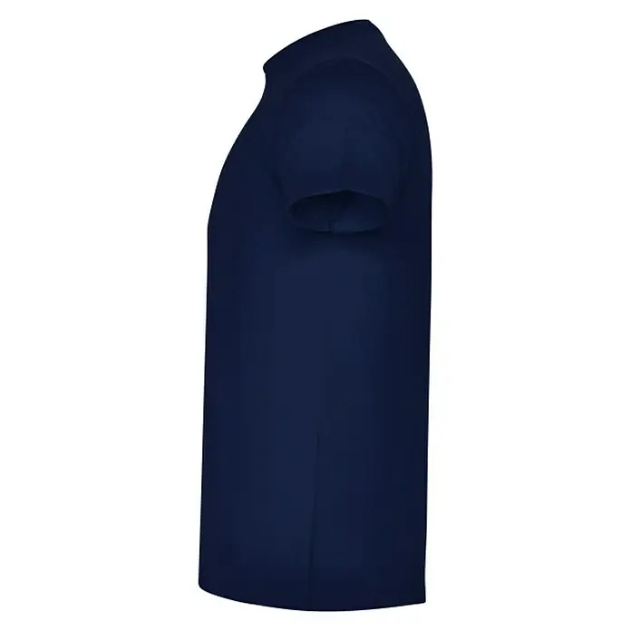 Camiseta Atomic - 4 XL, Azul, 85% algodón / 15% viscosa - Vista lateral de una camiseta azul marino de manga corta, ideal para looks casuales o para llevar debajo de chaquetas.