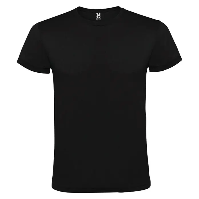 Camiseta Atomic - 4 XL, Negro, 85% algodón / 15% viscosa - Camiseta negra de manga corta y cuello redondo para uso diario. Una prenda básica cómoda y versátil, adecuada para cualquier ocasión.