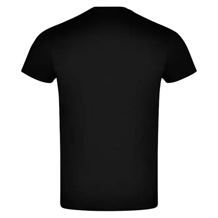 Camiseta Atomic - 4 XL, Negro, 85% algodón / 15% viscosa - Camiseta negra lisa de manga corta y cuello redondo, ideal para el uso diario y muy versátil para combinar.