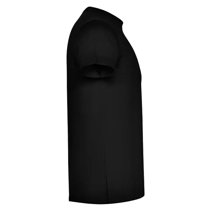 Camiseta Atomic - 4 XL, Negro, 85% algodón / 15% viscosa - Camiseta negra vista lateralmente. Prenda cómoda y elegante para el día a día, perfecta para un look casual.