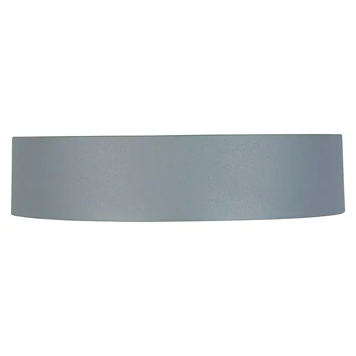 Lutec Aplique exterior LED Ublo - 7,5 W, 4,5 x 19,3 x 19,3 cm, Plateado, Opal, IP54 - Primer plano de una lámpara de pared gris, mostrando un diseño moderno y elegancia sutil para iluminación ambiental.