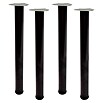 Pata para muebles (Ø x Al: 6 x 71 cm, Acero, Negro, 4 ud.) | BAUHAUS