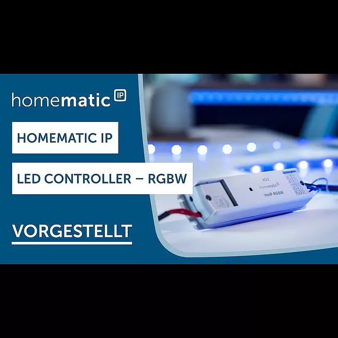 Homematic IP RGB-Controller HmIP-RGBW - 26 x 170 x 40 mm - Homematic IP | RGBW-Controller vorgestellt