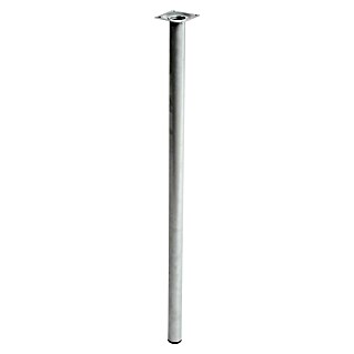 Element System Möbelfuß (Ø x H: 3 x 70 cm, Traglast: 50 kg, Stahl, Weiß/Aluminium)