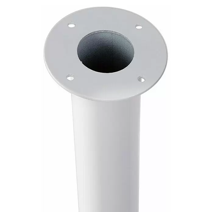 Rei Teleskop-Möbelfuß - Durchmesser: 6 cm, Höhenverstellung: 71 cm - 100 cm, Stahl, Weiß - Detailaufnahme