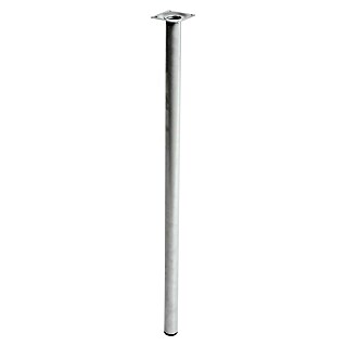 Element System Möbelfuß (Ø x H: 3 x 80 cm, Traglast: 50 kg, Stahl, Weiß/Aluminium)
