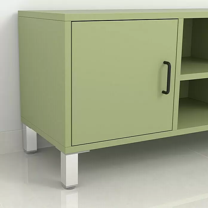 Rei Möbelfuß - L x B x H: 40 x 40 x 120 mm, Aluminium, Verchromt - Stimmungsaufnahme