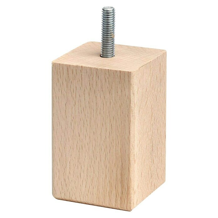 Rei Pata para muebles (L x An x Al: 4,7 x 4,7 x 8 cm, Ø x Al: 4,6 x 8 cm, Capacidad de carga: 150 kg, Madera) | BAUHAUS