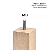 Rei Pata para muebles (L x An x Al: 4,7 x 4,7 x 8 cm, Ø x Al: 4,6 x 8 cm, Capacidad de carga: 150 kg, Madera) | BAUHAUS
