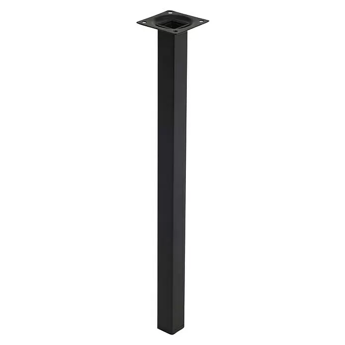 Rei MöbelfußL x B x H: 25 x 25 x 400 mm, Stahl, Schwarz