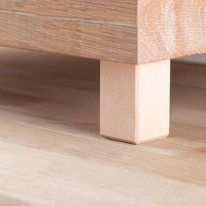 Rei Pata para muebles (L x An x Al: 4,7 x 4,7 x 8 cm, Ø x Al: 4,6 x 8 cm, Capacidad de carga: 150 kg, Madera) | BAUHAUS