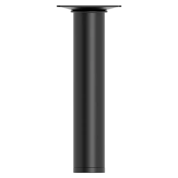 Rei Möbelfuß - Ø x H: 3 cm x 200 mm, Stahl, Schwarz - Schwarzer Tischfuß aus Metall, perfekt für moderne Inneneinrichtungen. Dieser robuste Sockel bietet stabilen Halt für jede Tischplatte.