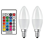 Osram Set LED sijalk v obliki sveče E14 z daljinskim upravljanjem barve - dvojno pakiranje  (E14, Možnost zatemnitve, RGBW, 470 lm, 4,9 W) | LED luči | Svetlila | Elektro in svetila | Izdelki | BAUHAUS