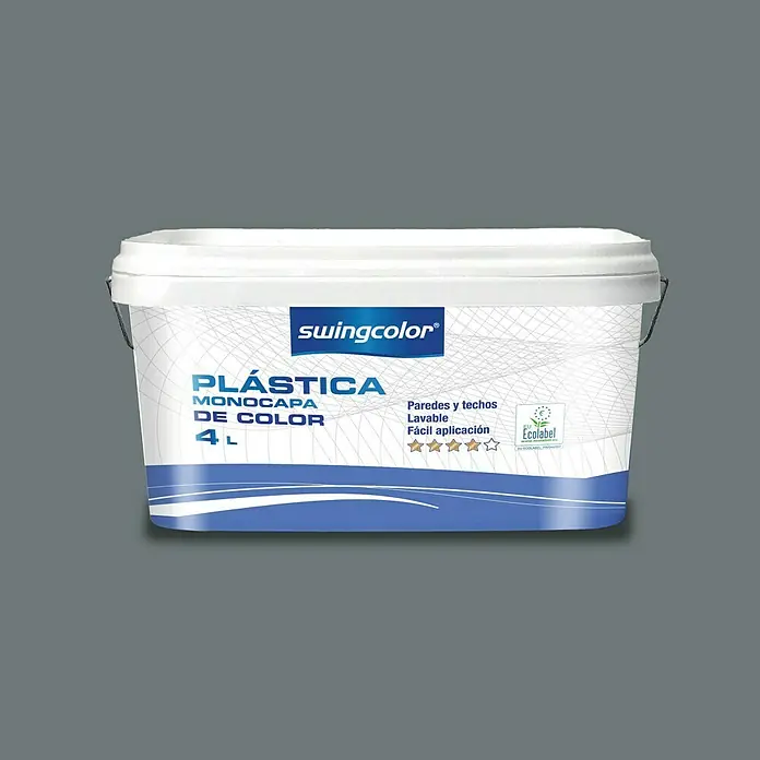 swingcolor Pintura para paredes - Cuarzo, Mate, 4 l - Una lata de pintura plástica Swingcolor® de 4 litros, ideal para paredes y techos, de fácil aplicación.