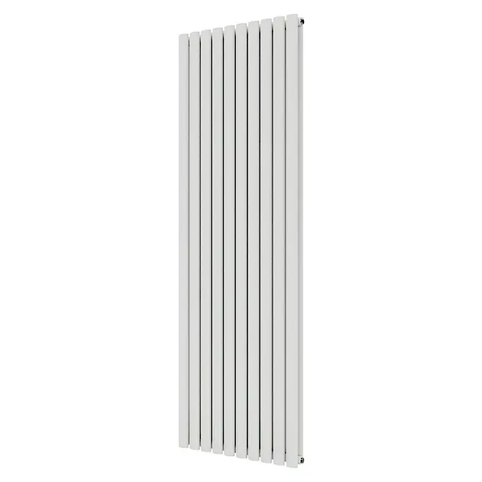 Ximax Raumheizkörper Fortuna Duplex - B x H: 584 x 1.800 mm, Wärmeleistung bei Vorlauftemperatur von 75 °C (D: 50): 1.735 W, Weiß - Ein vertikaler Heizkörper in Weiß mit schlanken, parallelen Paneelen, die Wärme und modernes Design vereinen.