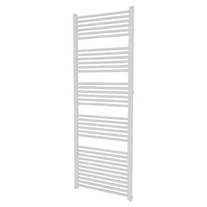 Ximax Badheizkörper Hektor SA - B x H: 600 x 1.616 mm, Wärmeleistung bei Vorlauftemperatur von 75 °C (D: 50): 904 W, Nabenabstand: 900 mm - Ein stilvoller, weißer Handtuchwärmer mit horizontalen Sprossen, perfekt für jedes moderne Badezimmer. Sorgt für warme Handtücher und ein angenehmes Raumklima.