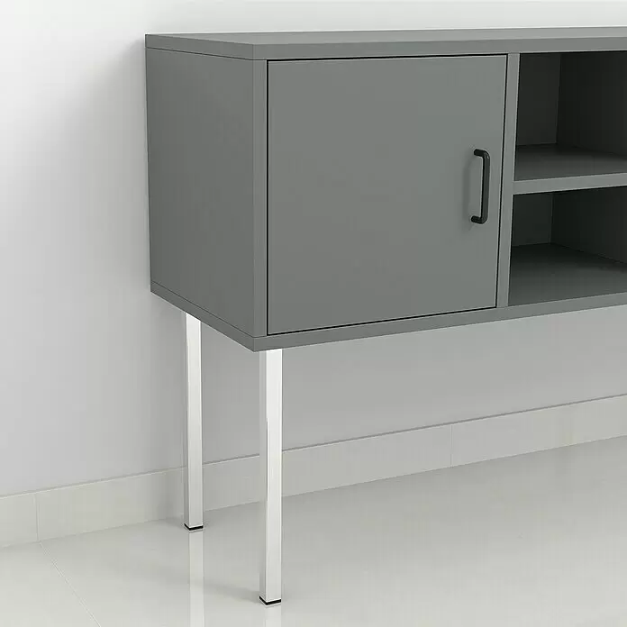 Rei Möbelfuß - L x B x H: 25 x 25 x 400 mm, Stahl, Silber - Stimmungsaufnahme