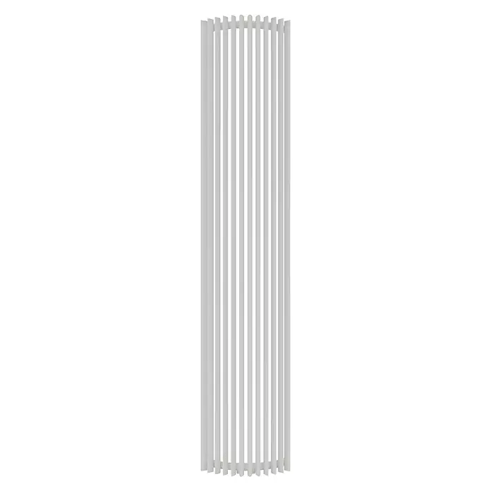 Ximax Raumheizkörper Triton-E - B x H: 340 x 1.800 mm, Wärmeleistung bei Vorlauftemperatur von 75 °C (D: 50): 850 W - Weiße Heizkörper-Nahaufnahme, die das schlichte, moderne Design des Heizkörpers hervorhebt. Ideal für Wohnräume, bietet Wärme und Stil.