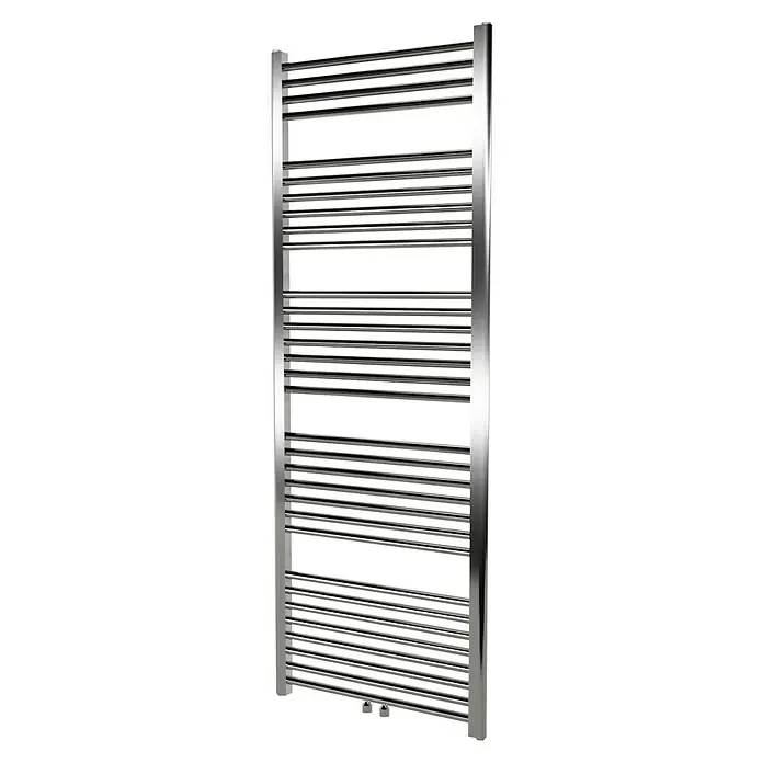Ximax Badheizkörper C1 - B x H: 600 x 1.636 mm, Wärmeleistung bei Vorlauftemperatur von 75 °C (D: 50): 551 W, Anschlusskombination Heizkörper: Mittig unten - Abgebildete ist ein eleganter Handtuchwärmer, perfekt für jedes moderne Badezimmer, bietet Wärme und Stil.