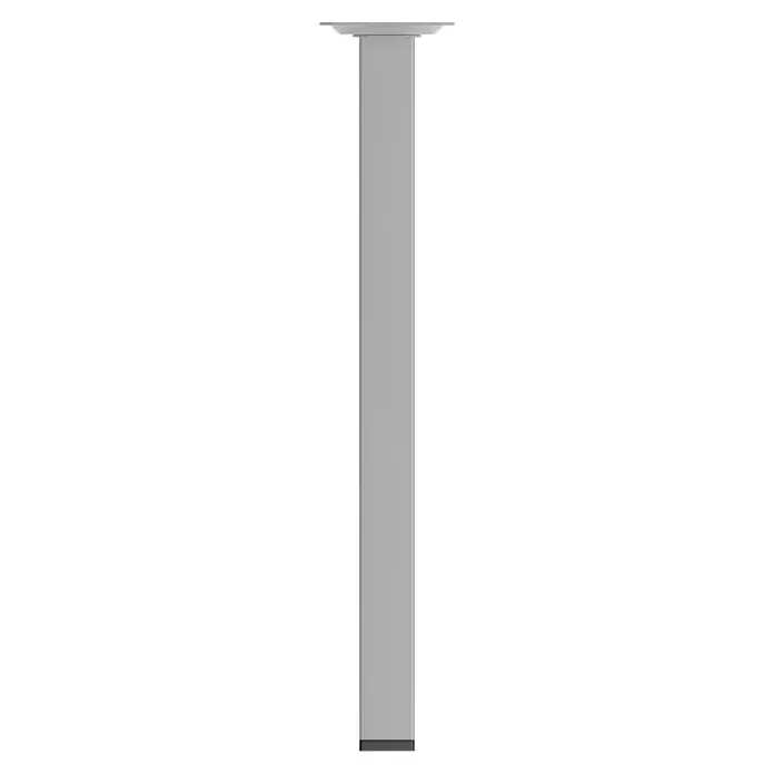 Rei Möbelfuß - L x B x H: 25 x 25 x 400 mm, Stahl, Grau - Silberne höhenverstellbare Tischbein für ergonomische Büromöbel, ideal für einen modernen Arbeitsplatz. Die solide Basis sorgt für Stabilität.