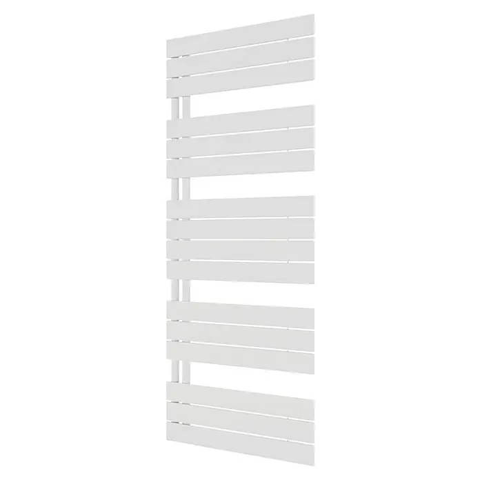 Ximax Designheizkörper P2 Open - B x H: 600 x 1.495 mm, Wärmeleistung bei Vorlauftemperatur von 75 °C (D: 50): 872 W, Weiß - Ein moderner, weißer Handtuchwärmer mit horizontalen Streben für ein stilvolles und effizientes Badezimmer.