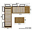 Sunfun Zoe Loungemöbel-Set Zoe (3 -tlg., Teak/Stahl, Hellgrau) | BAUHAUS