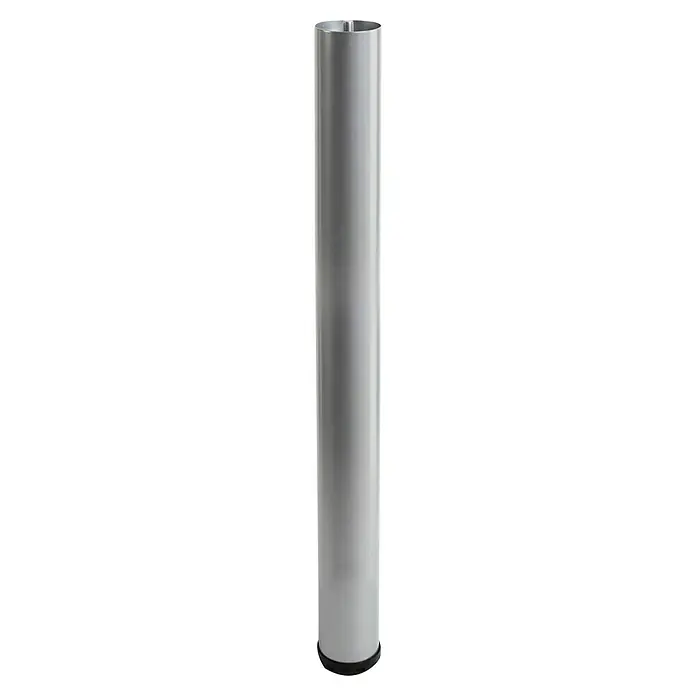 Rei Möbelfuß - Ø x H: 8 cm x 710 mm, Stahl, Silber - Silberne Standsäule aus Metall, schlank und zylindrisch, für den Innenbereich. Ideal als Podest oder zur Dekoration.