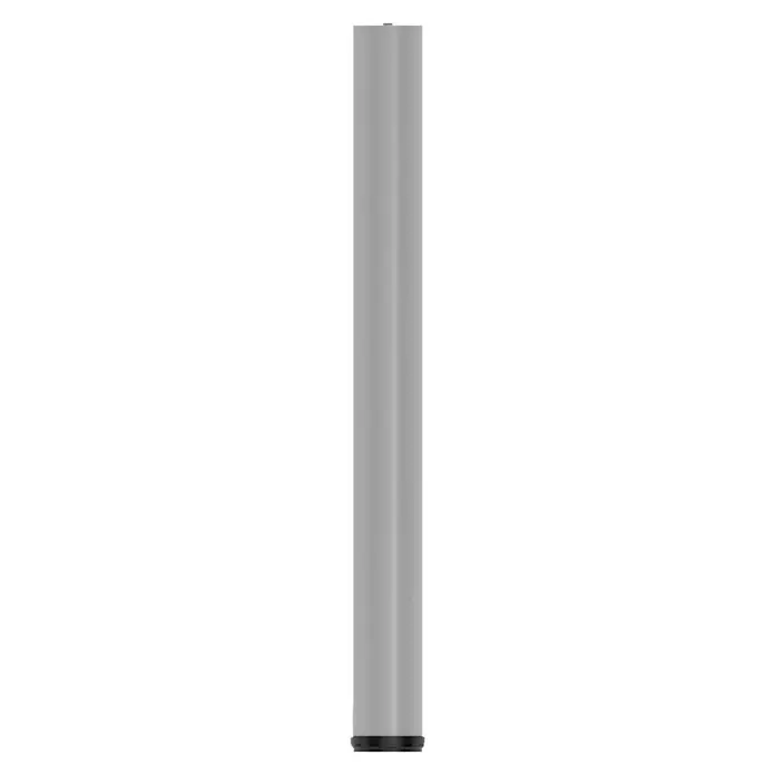 Rei Möbelfuß - Ø x H: 8 cm x 710 mm, Stahl, Silber - Schlanker, grauer Desinfektionsmittelspender mit schwarzem Sockel, ideal für hygienische Umgebungen.