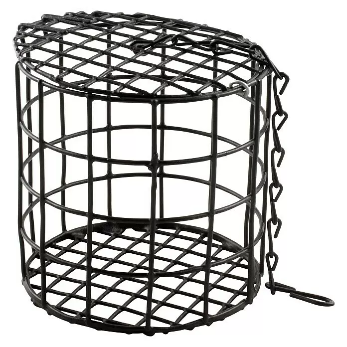 Pfiffikus Meisenknödelhalter - Passend für: Natürlich Pfiffikus Meisenknödel, 11 x 11 cm, Schwarz - Diagonale Ansicht
