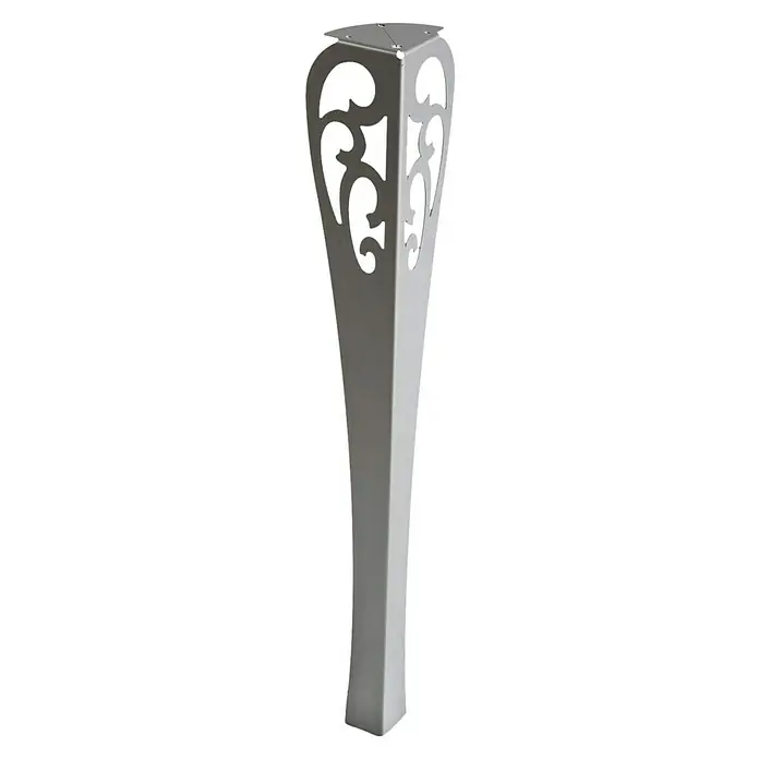 Rei Möbelfuß - Höhe: 700 mm, Stahl - Metallmöbelbein mit eleganten Aussparungen. Das dreieckige Design bietet Stabilität und einen modernen Look für Ihr Möbelstück.