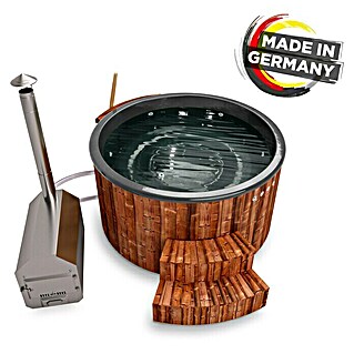 Holzklusiv Hot Tub Jade 180	Spa Deluxe (Durchmesser: 200 cm, Anthrazit, Thermoholz, Max. Personenzahl: 4 - 6)