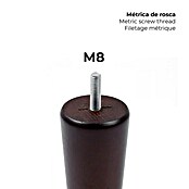 Rei Pata para muebles Cónica (Ø x Al: 4,9 x 15 cm, Capacidad de carga: 120 kg, Madera, Tinte oscuro) | BAUHAUS
