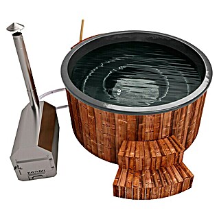 Holzklusiv Hot Tub Jade 200	Basic (Durchmesser: 220 cm, Anthrazit, Thermoholz, Max. Personenzahl: 6 - 8)