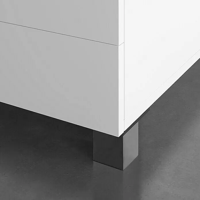 Rei Möbelfuß - L x B x H: 4 x 8 x 6 cm, Kunststoff, Schwarz, 1 Stk. - Detailaufnahme