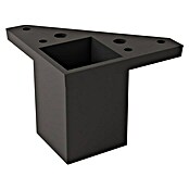 Pata para muebles (L x An x Al: 6 x 4 x 4 cm, Negro)