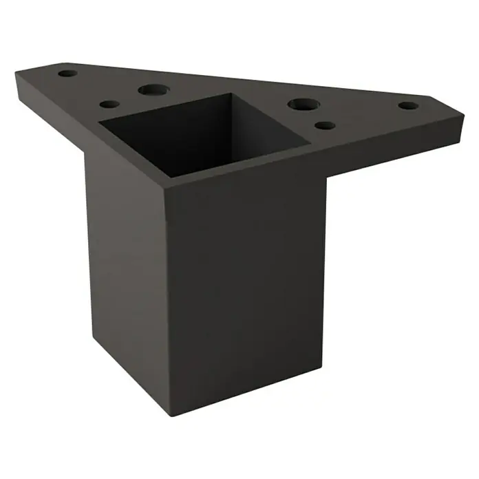Rei Möbelfuß - L x B x H: 4 x 8 x 6 cm, Kunststoff, Schwarz, 1 Stk. - Schwarzer, dreieckiger Möbelbein aus robustem Material, ideal für moderne Möbeldesigns.
