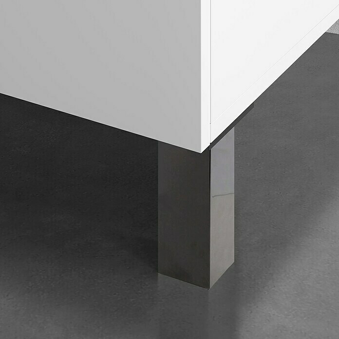 Pata para muebles (L x An x Al: 15 x 4 x 4 cm, Negro)