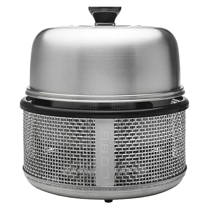Cobb Holzkohlegrill Air Deluxe - Durchmesser Grillfläche: 32 cm, Silber - Vorderansicht