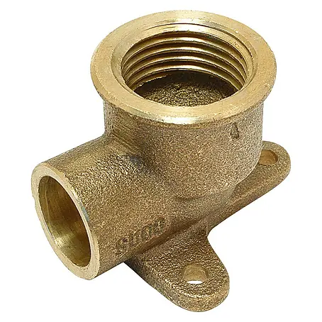 Codo de tubo de latón soldar-roscar H-H