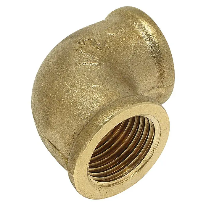 Codo de latón H-H - Rosca interior: ¾″, Latón - Codo de latón de 90 grados con rosca hembra. Este codo de latón de alta calidad es ideal para instalaciones de fontanería y calefacción.